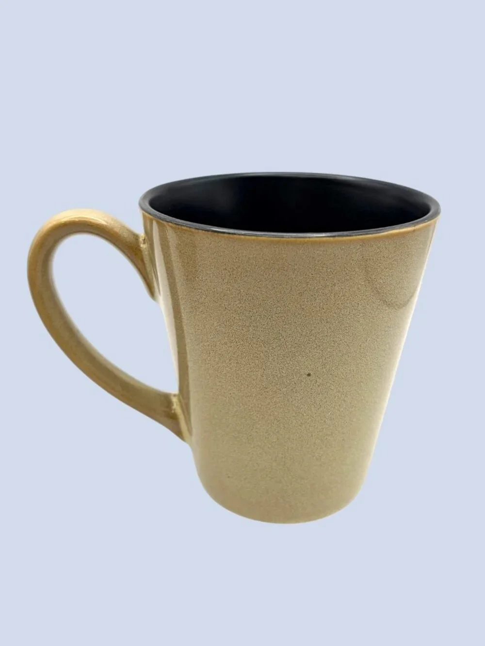 Set of 4 Home Trends Island Leaf Ceramic Coffee Mug 12oz Black Interior Tropical